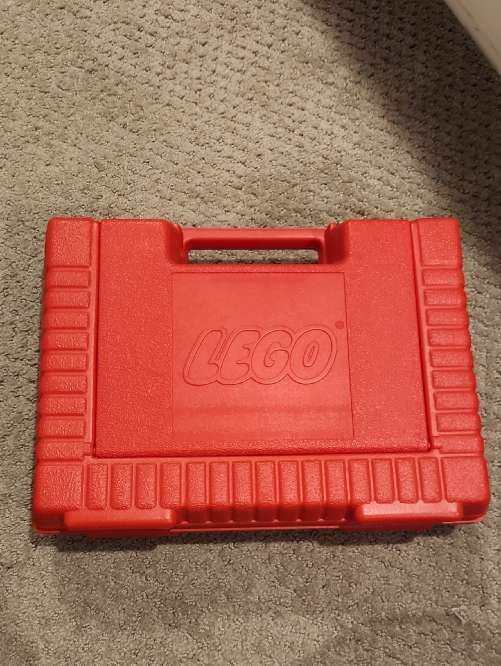 VINTAGE 1985 Lego Red Hard Plastic Carry Case with Handle